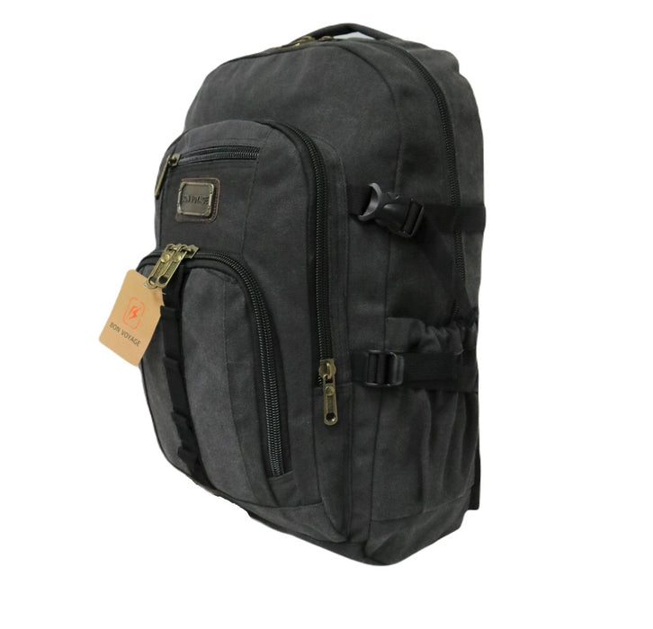 B-BQ 6691C Canvas Backpack 22"-Black