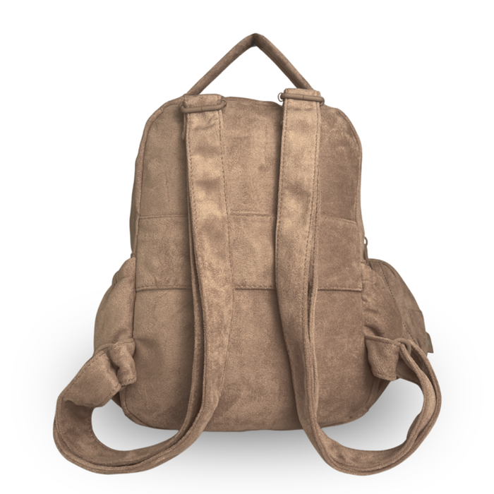 Mini Backpack Pouch Set 2 Piece Suede Small Bookbag 1328