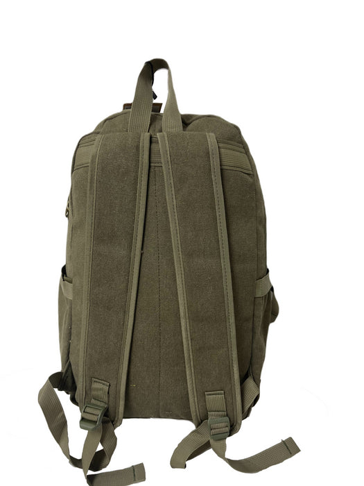 B-BQ 6628 Canvas Backpack-Green