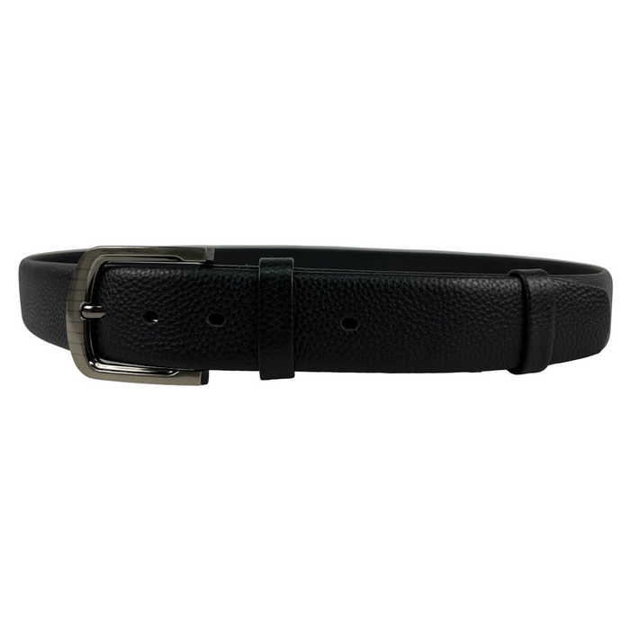 Belt Black Leather Classic Casual Dress Everyday Wardrobe B304