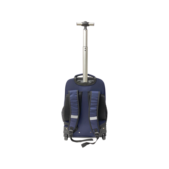 Rolling Backpack Navy 19 Inch Wheeled School Bookbag Travel Bag 1932