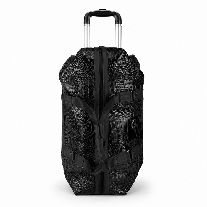 20 Inch Classic Wheeled Duffel Bag for Weekend Travel - Black