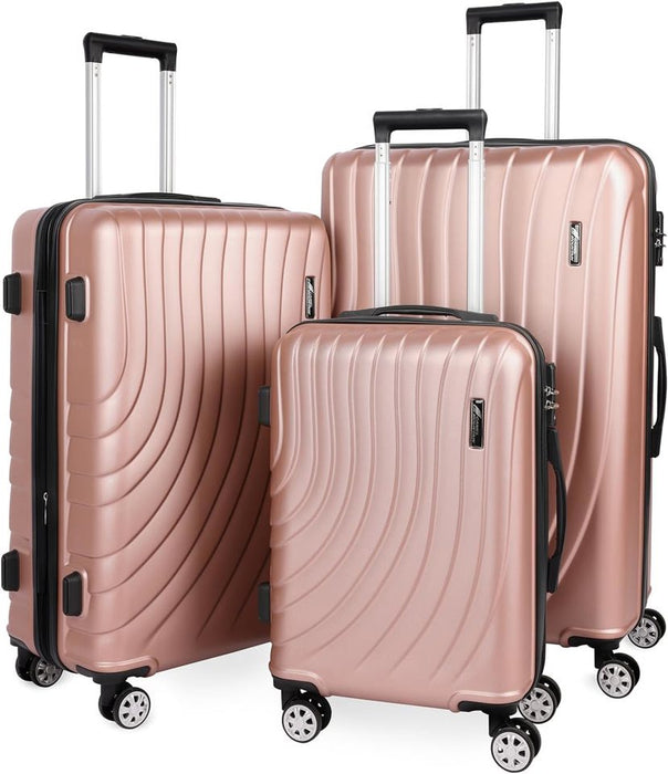 L-948A-3-pc(20'26"30") PC Luggage-Rose Gold(TSA Lock)