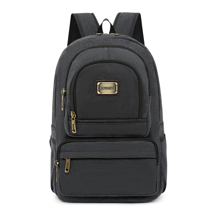 B-BQ 6120 Canvas Backpack-Black