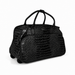 20 Inch Crocodile Embossed Wheeled Duffel Bag for Travel - Black