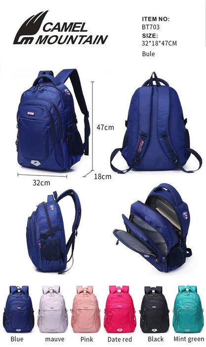 18 Inch Backpack Purple Casual School Bookbag Everyday Day Pack BT703
