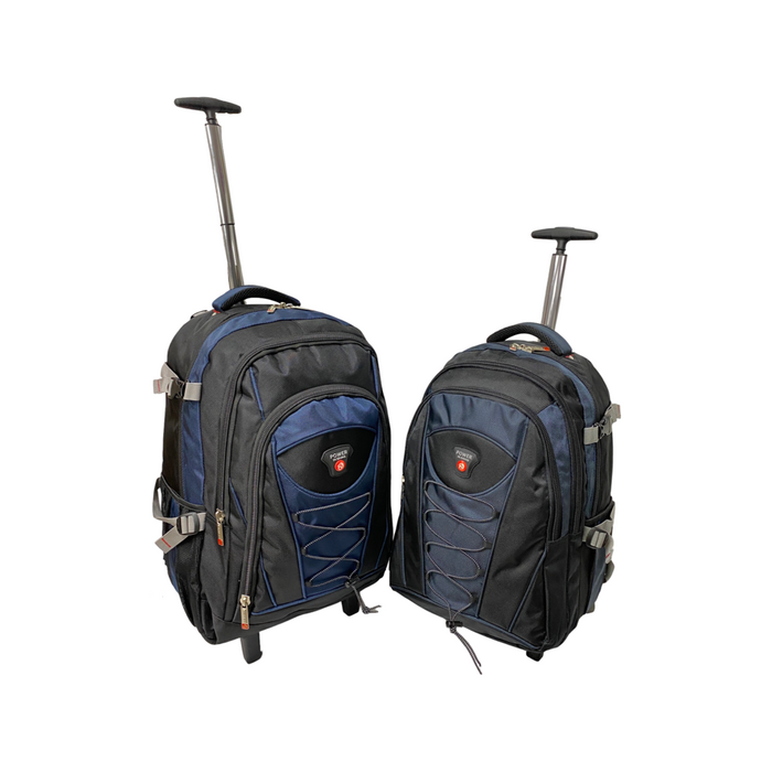 B-2106  2-pc Backpack w/ Wheel (18", 21")-Navy