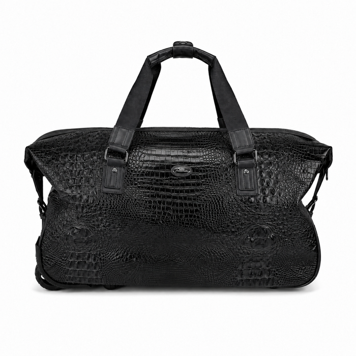 20 Inch Classic Wheeled Duffel Bag for Weekend Travel - Black