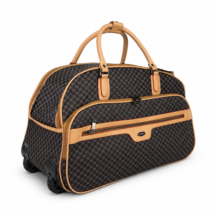 20 Inch Monogram Wheeled Duffel Bag for Weekend Travel