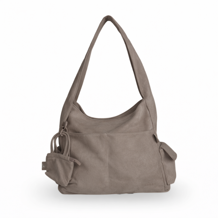 8921# Suede Handbag & Crossbody Bag – Soft Casual Everyday Shoulder Tote
