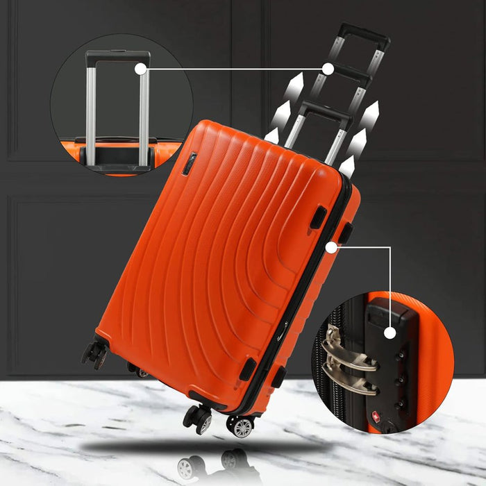 L-948A-3-pc(20'26"30") PC Luggage-Orange(TSA Lock)