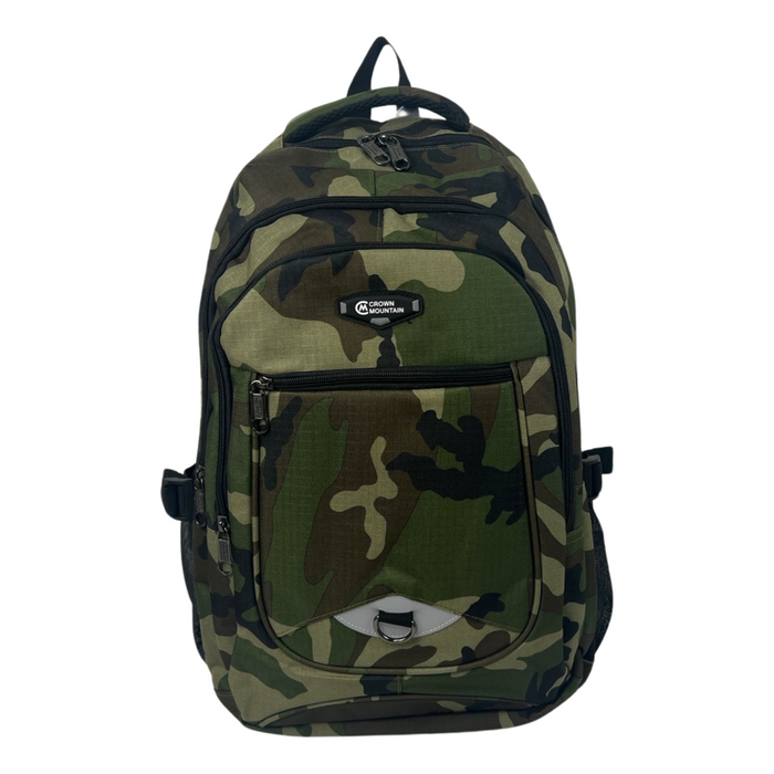 Camo Backpack Green 20 Inch Camouflage School Travel Bookbag Day Pack BY83531
