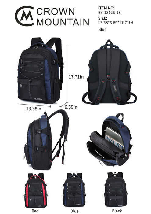 B-BY18126-18 Backpack 18"-Blue