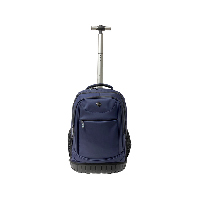Rolling Backpack Navy 19 Inch Wheeled School Bookbag Travel Bag 1932
