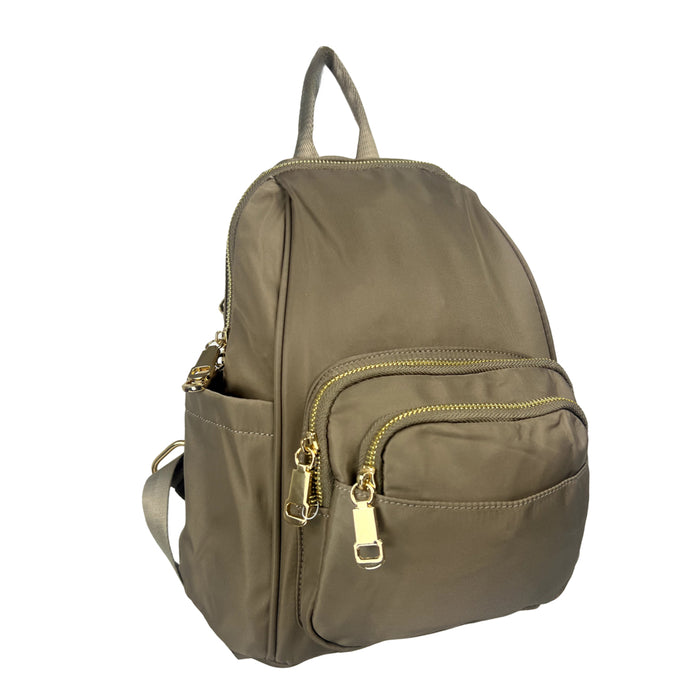 Small Backpack Brown 12 Inch Everyday Carry Daypack Commuter Bookbag B16065