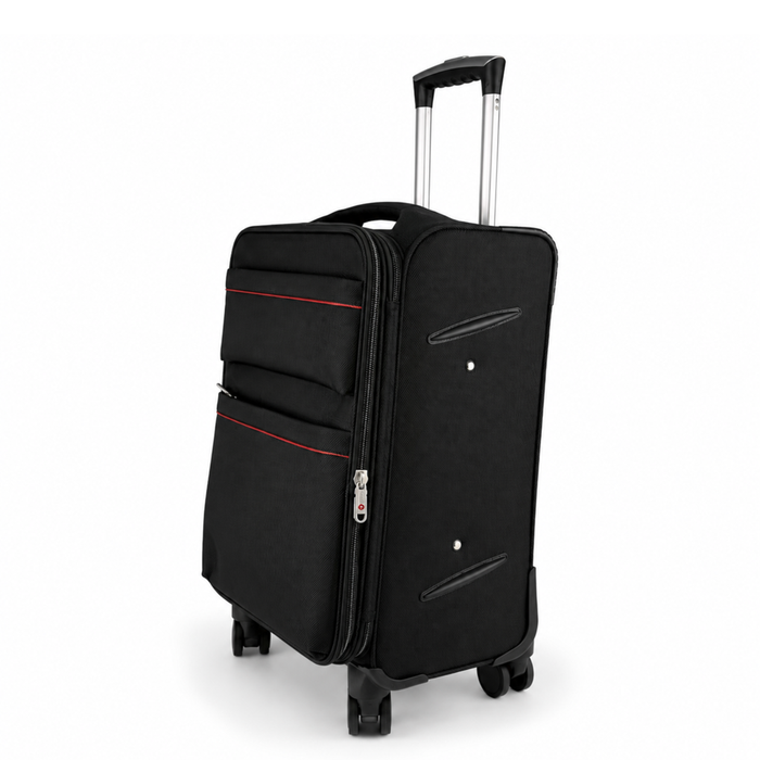 Three-piece softside luggage set for travel