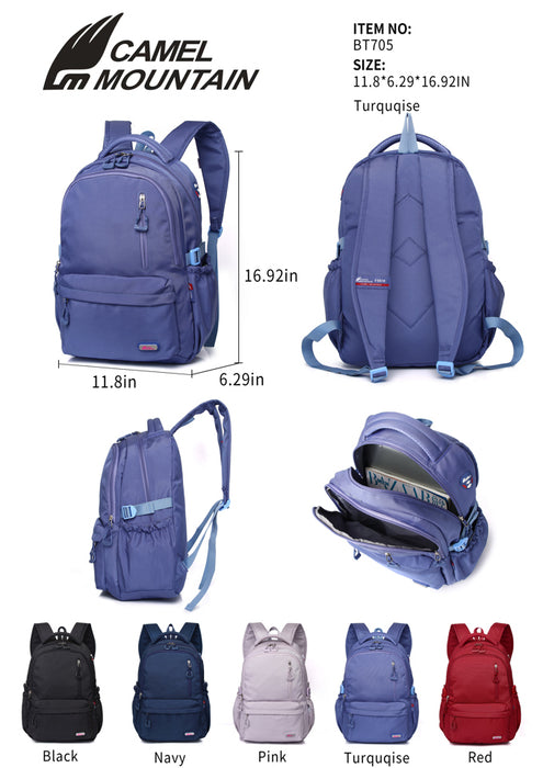 17 Inch Backpack Light Purple School Bookbag Commuter Travel Daypack BT705