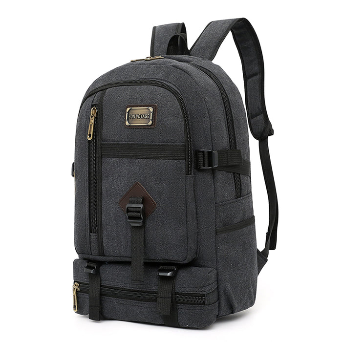 B-BQ 6905 Canvas Backpack-Black