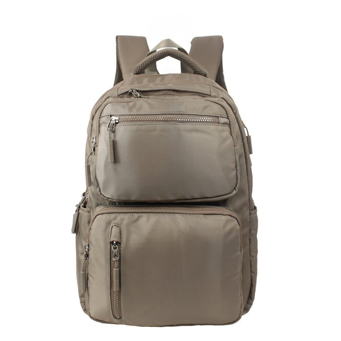 17 Inch Backpack Brown Everyday School Bookbag Travel Day Bag B642