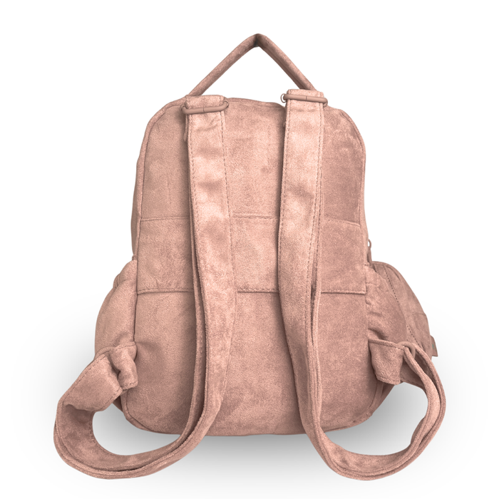 2-Piece Suede Backpack Set - Stylish Mini Backpack & Pouch
