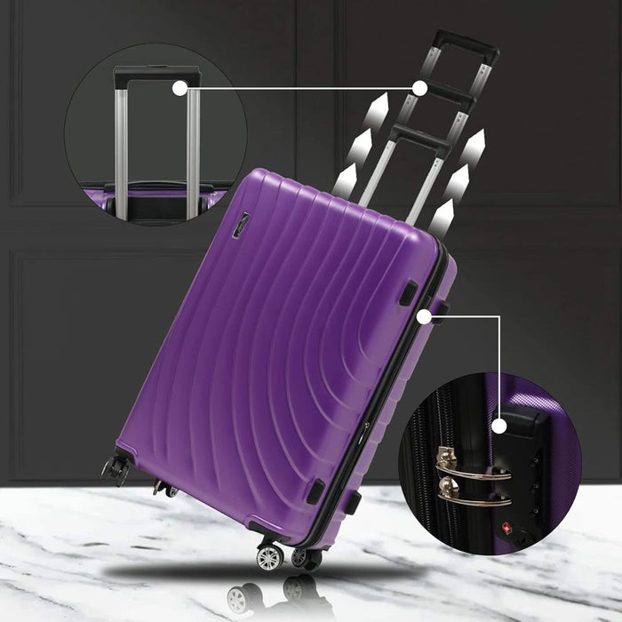 L-948A-3-pc(20'26"30") PC Luggage-Purple(TSA Lock)