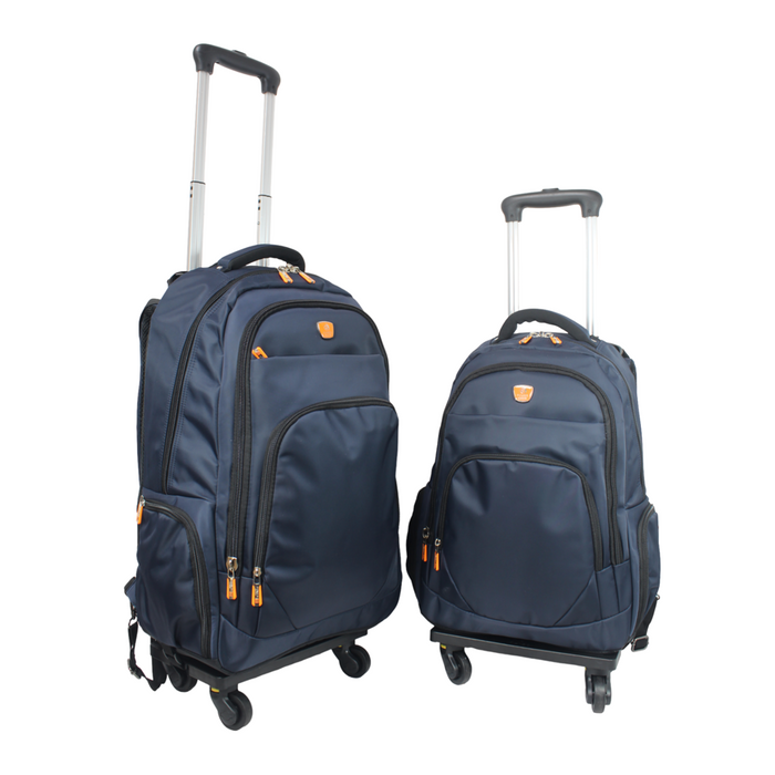 B-1924 2-pc Backpack 4 Wheels (19'22")-Blue