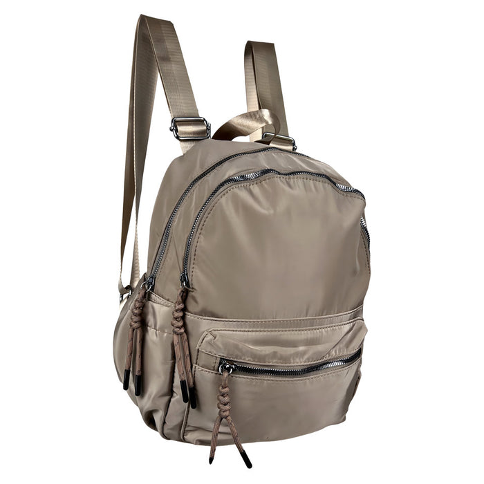 12 Inch Backpack Khaki Mini Bookbag Lightweight School Commute Pack B2001