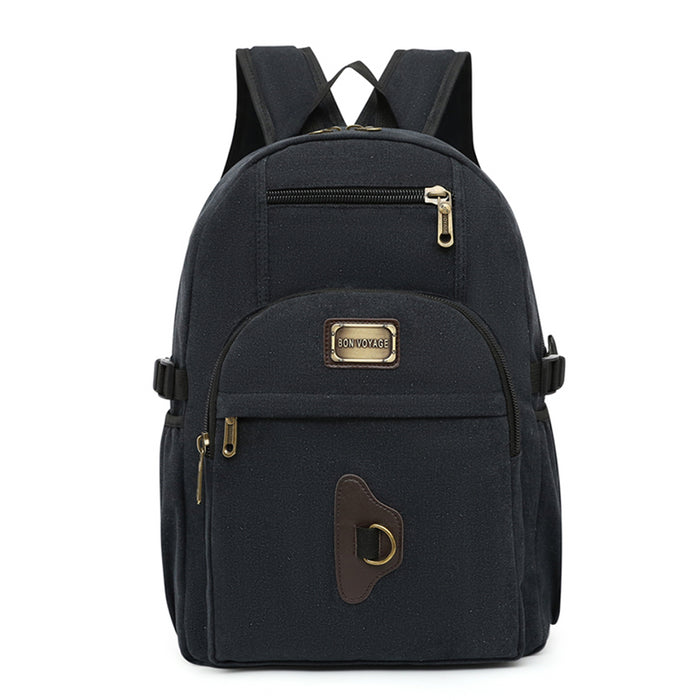 B-BQ 6106 Canvas Backpack-Black