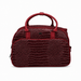 20 Inch Crocodile Embossed Wheeled Duffel Bag for Travel - Red