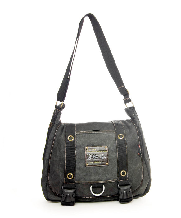 C-BRB 18 Canvas Messenger Bag Black