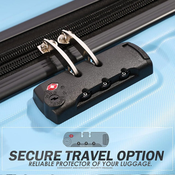 3-Piece Hardside Luggage Set (20"/26"/30") – Polycarbonate Spinner with TSA Lock