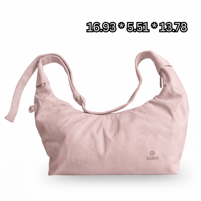 1718# BoBo Suede Crossbody Bag – Soft Shoulder Purse for Women, Everyday Casual Travel Bag