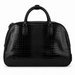 20 Inch Crocodile Embossed Wheeled Duffel Bag for Travel - Black