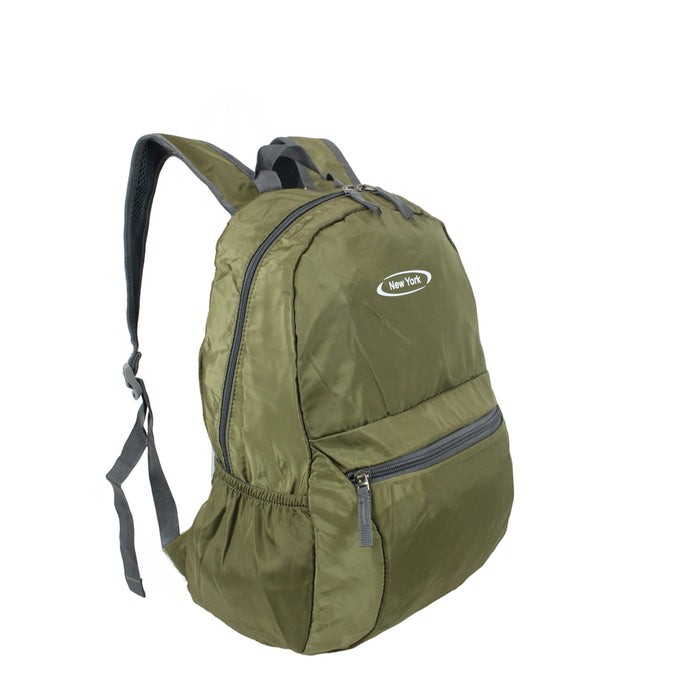 B-B 11038 Packable Backpack 16"- Green