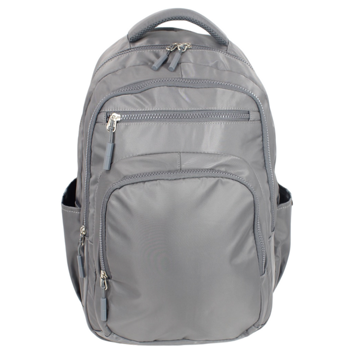 18" Backpack - School & Travel Bag - Grey