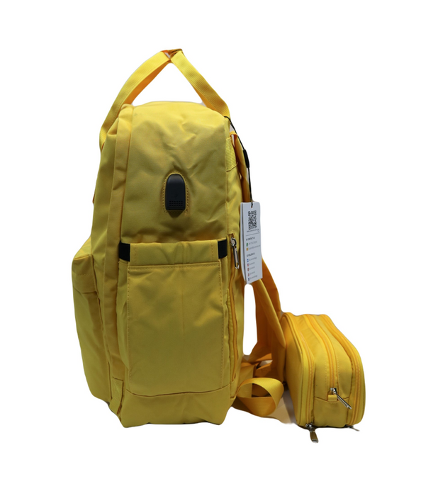16.5 Inch Backpack Yellow School Travel Bookbag Casual Day Pack 2678