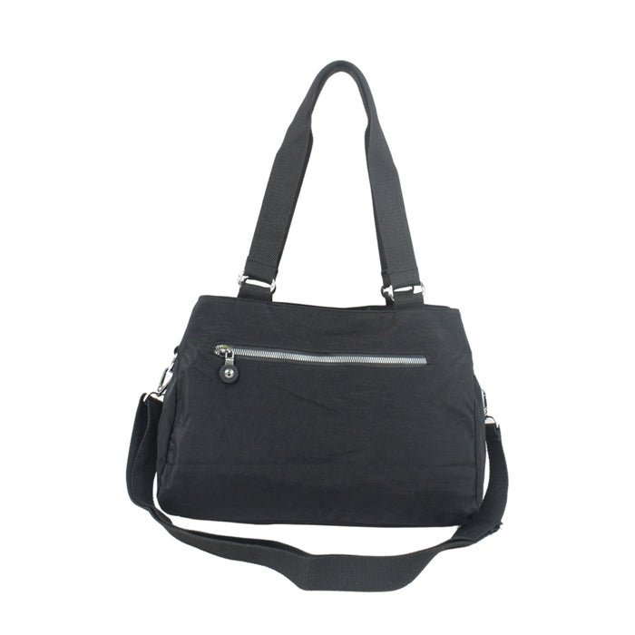 T-B 8710 Tote & Cross Body Bag-Black