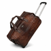 20 Inch Classic Wheeled Duffel Bag for Weekend Travel - Brown