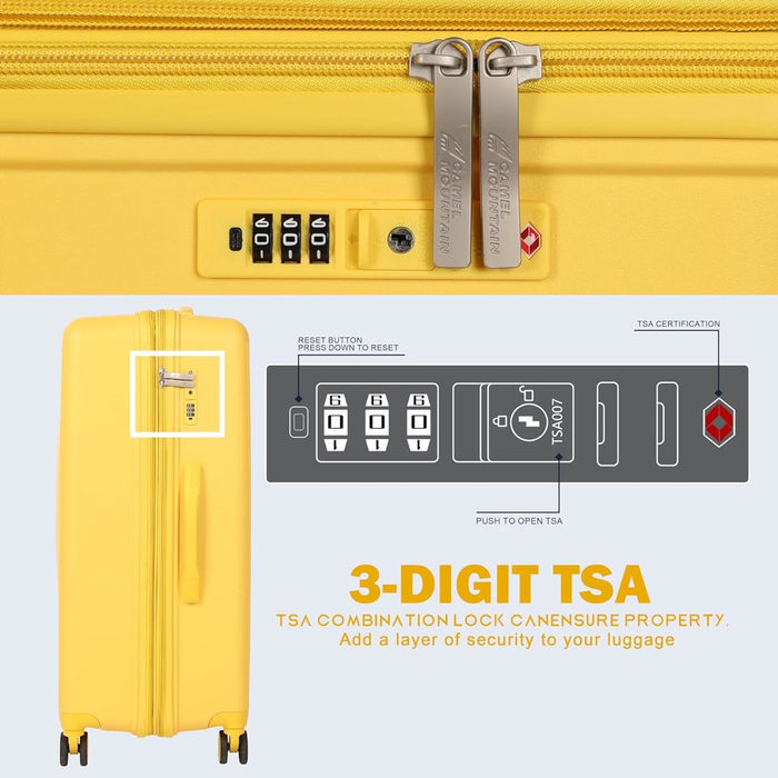 L-PP168 Luggage 20'24"28"-Yellow