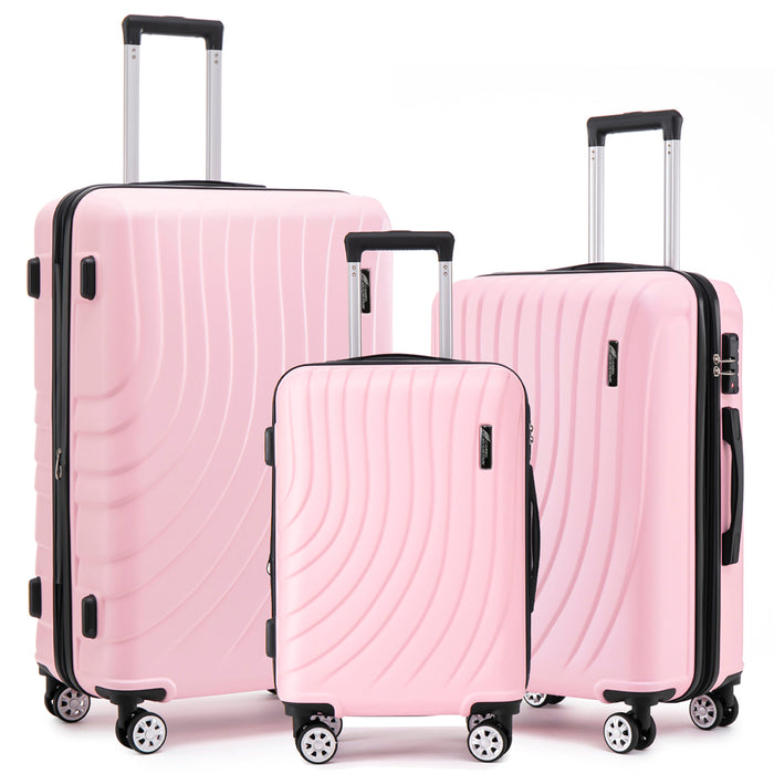 3-Piece Hardside Luggage Set (20"/24"/28") – Polycarbonate Spinner with TSA Lock