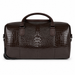20 Inch Textured Wheeled Duffel Bag for Weekend Travel - Coffee Brown
