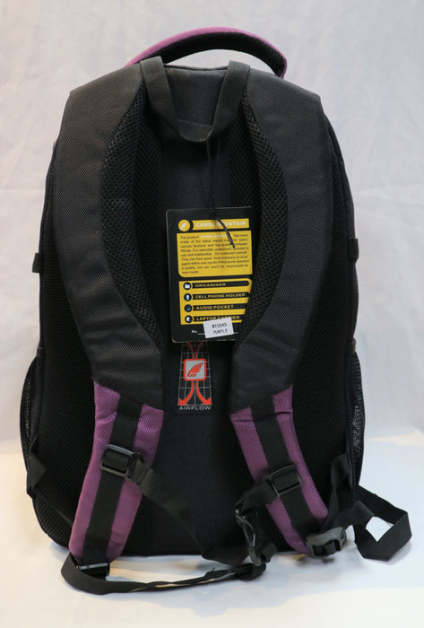 B-BT 5545 Backpack 18"-Black/Purple