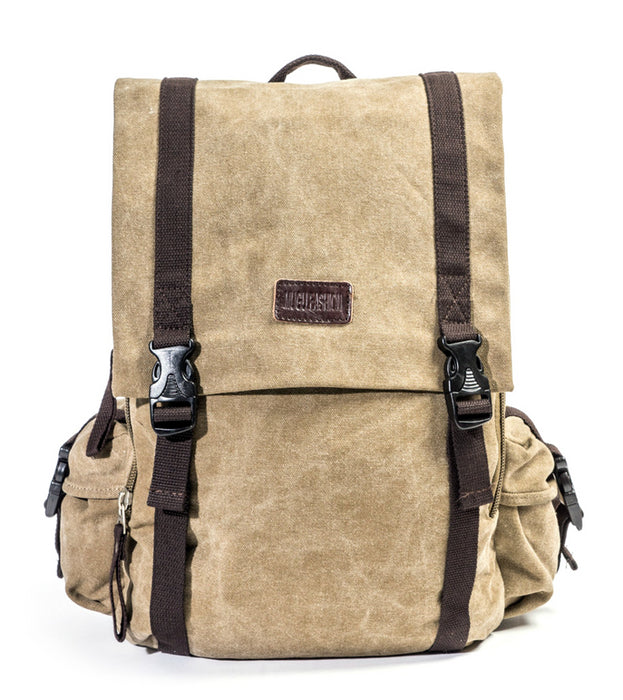 B-MG 8028 18" Canvas Backpack-Khaki