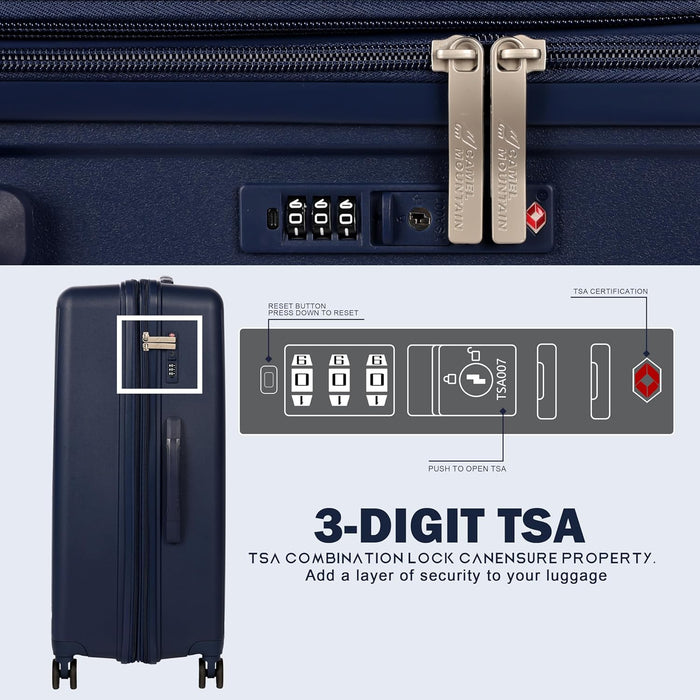L-PP168 Luggage 20'24"28"-Blue