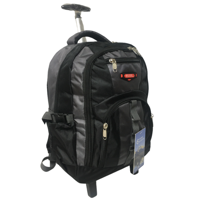 B-BY 8689 2-Pc Backpack w/ Wheels (19" 22")-Grey