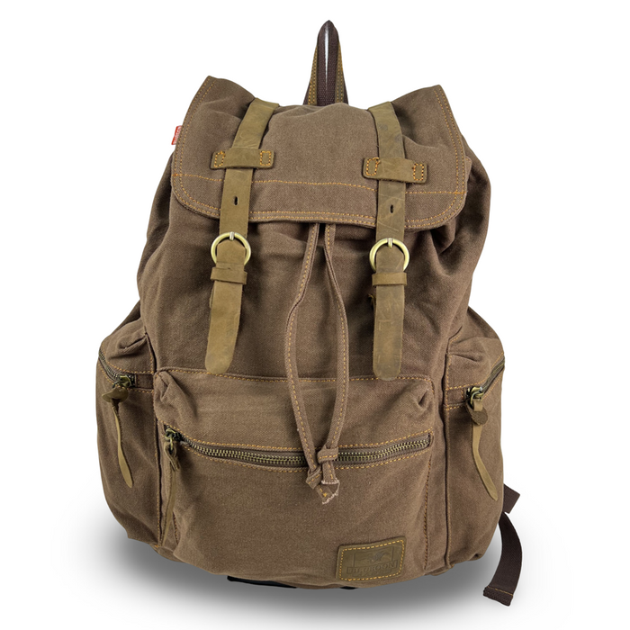 16 Inch Canvas Backpack for School and Travel