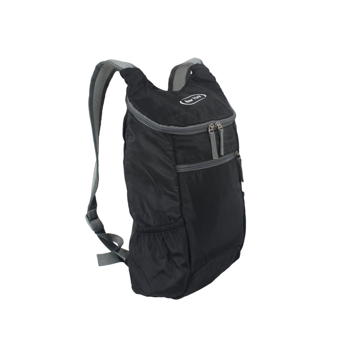 B-B 11039 Packable Backpack 16"- Black