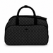 20 Inch Monogram Wheeled Duffel Bag for Weekend Travel - Black