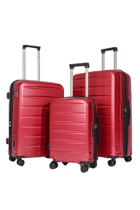 L-988-3-pc(20'26"30") PC Luggage-Burgundy(TSA Lock