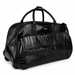 20 Inch Crocodile Embossed Wheeled Duffel Bag for Travel - Black